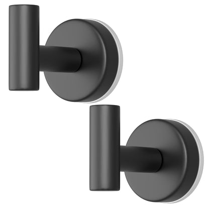 Gold Stainless Steel Wall Hooks, Heavy Duty Self-Adhesive Hooks for Coats, Towels, Robes, Hats, Aprons – No Drill Bathroom, Kitchen, Hotel (2 Pack)