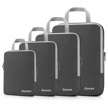 Gonex 10-Piece Compression Packing Cubes with Travel Organizer Set