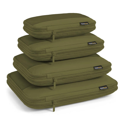 4 Piece Compression Packing Cubes for 3–7 Day Travel, Light Green
