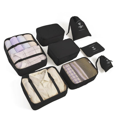 LANSKLBD 6/8 Set Packing Cubes for Suitcases Travel Luggage Packing Organizers,Travel Accessories Essentials Luggage Organizer with Shoe/Tioletry/Laundry Bag (Grey, 8 set)