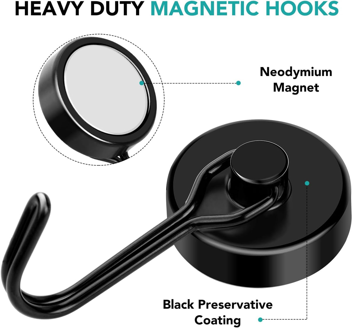 DIYMAG Magnetic Hooks,120LBS Heavy Duty 8 Pack 2026 Cruise Ship Essentials