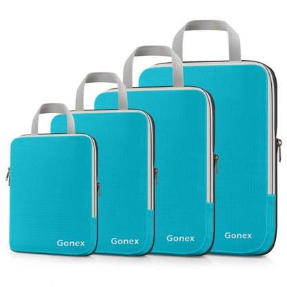 Gonex 10-Piece Compression Packing Cubes with Travel Organizer Set