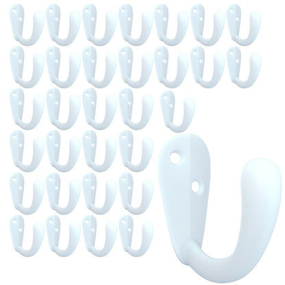 CBWLWJ 16 Pack Coat Hooks Wall Mounted Single Prong Robe Wall Hooks for Hanging Towel Hooks for Living Room, Bathroom, Kitchen, Bedroom for Coat, Bag, Scarf, Towel, Hat, Key, Cup (Black)