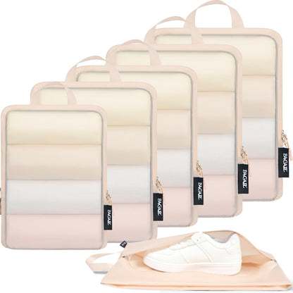 BAGAIL 6 Set Ultralight Compression Packing Cubes Packing Organizer for Travel Accessories Luggage Suitcase Backpack