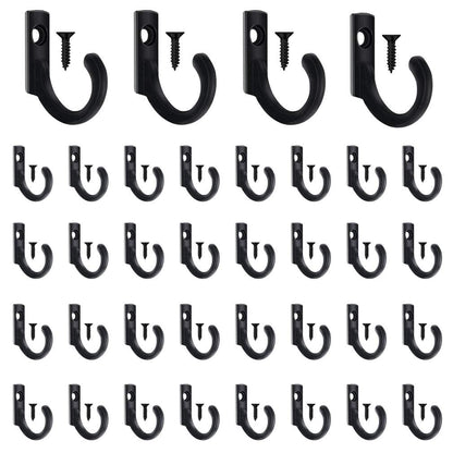 58 Pieces Small Key Hooks, Screw in Hooks, Black