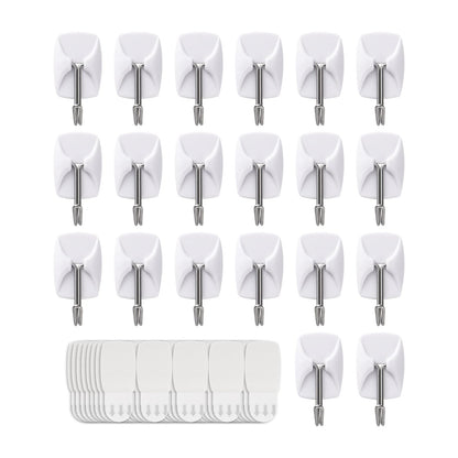 MOVELYST Clear Wall Hooks for Hanging, 30 Hooks+40 Strips, Value Pack (S)