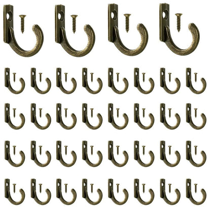 58 Pieces Small Key Hooks, Screw in Hooks, Black