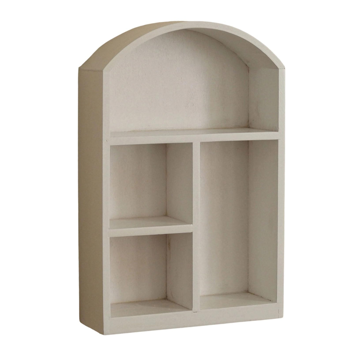 Vintage Wall Shelf, Desktop Storage Cabinet, White with Doors