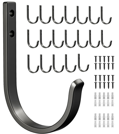 10-Pack 22LB Wall Hooks for Hanging Towel/Coat, White
