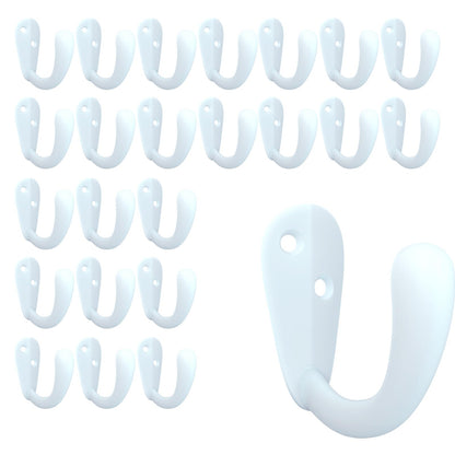 CBWLWJ 16 Pack Coat Hooks Wall Mounted Single Prong Robe Wall Hooks for Hanging Towel Hooks for Living Room, Bathroom, Kitchen, Bedroom for Coat, Bag, Scarf, Towel, Hat, Key, Cup (Black)