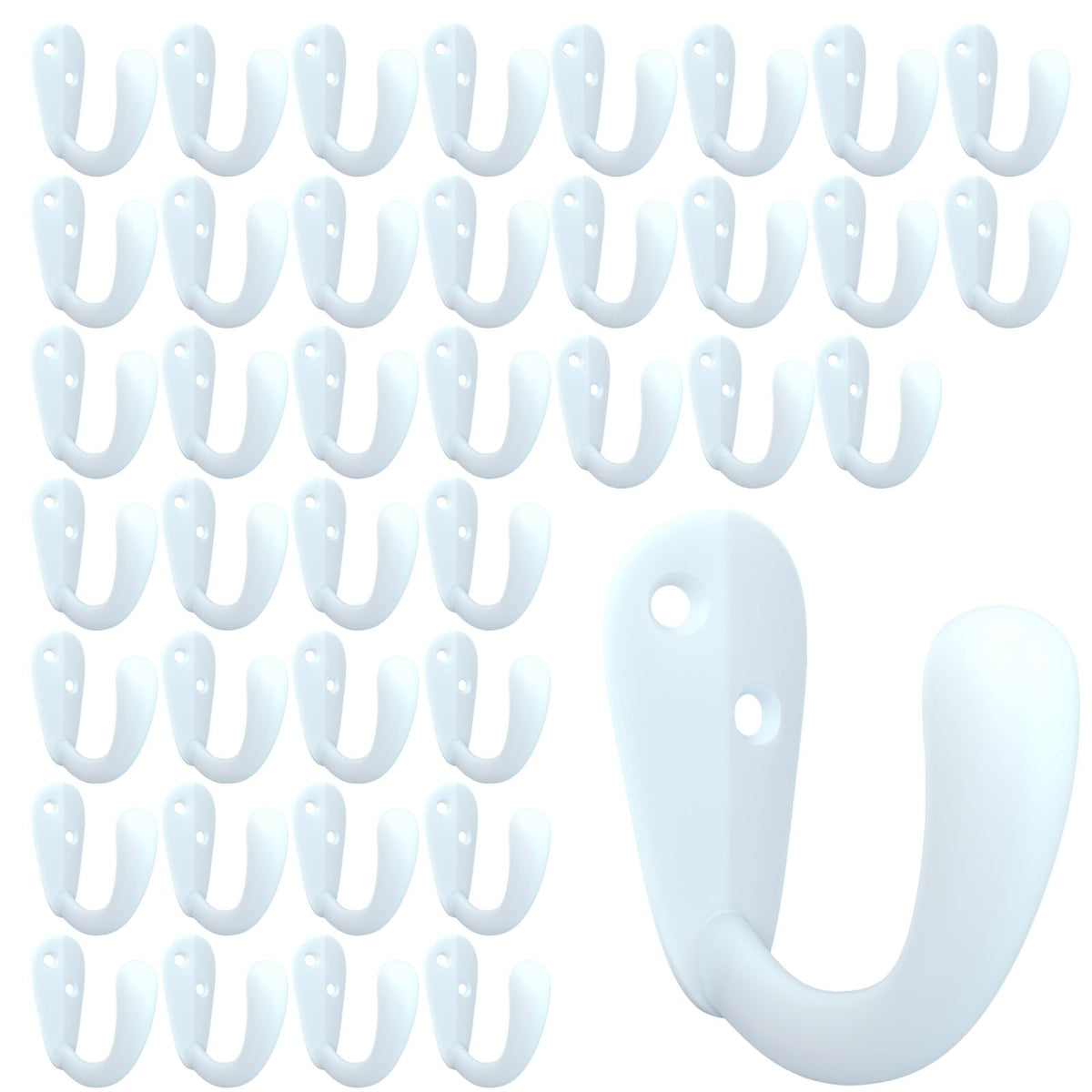 CBWLWJ 16 Pack Coat Hooks Wall Mounted Single Prong Robe Wall Hooks for Hanging Towel Hooks for Living Room, Bathroom, Kitchen, Bedroom for Coat, Bag, Scarf, Towel, Hat, Key, Cup (Black)