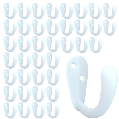 CBWLWJ 16 Pack Coat Hooks Wall Mounted Single Prong Robe Wall Hooks for Hanging Towel Hooks for Living Room, Bathroom, Kitchen, Bedroom for Coat, Bag, Scarf, Towel, Hat, Key, Cup (Black)
