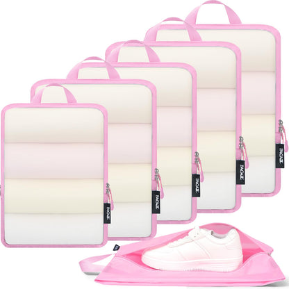 BAGAIL 6 Set Ultralight Compression Packing Cubes Packing Organizer for Travel Accessories Luggage Suitcase Backpack