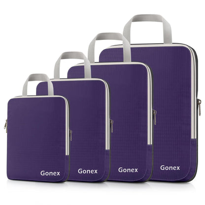 Gonex 10-Piece Compression Packing Cubes with Travel Organizer Set