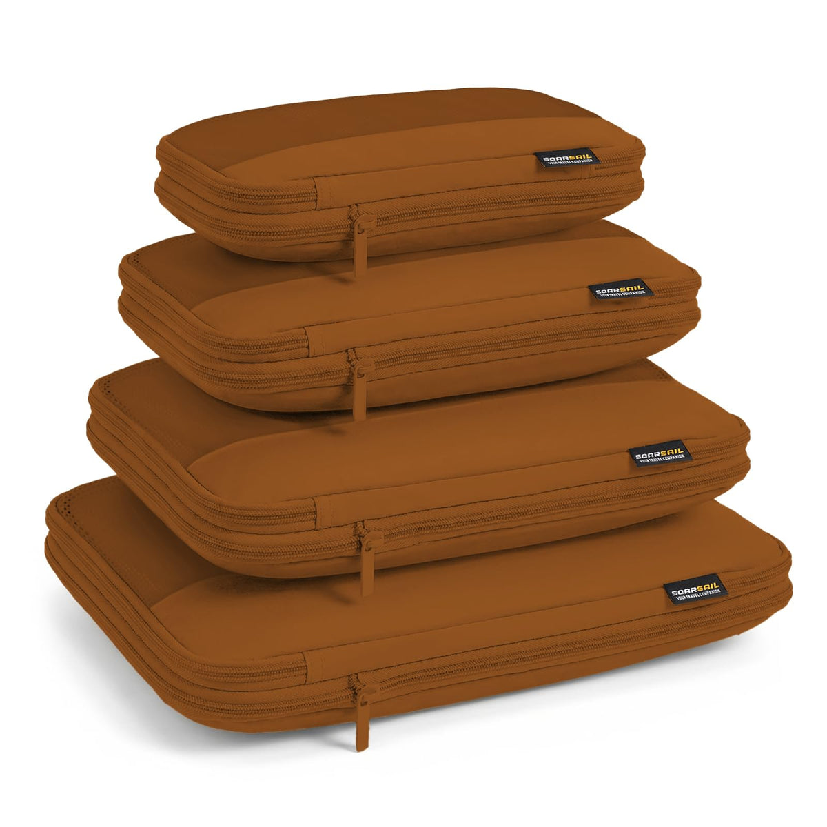4 Piece Compression Packing Cubes for 3–7 Day Travel, Light Green