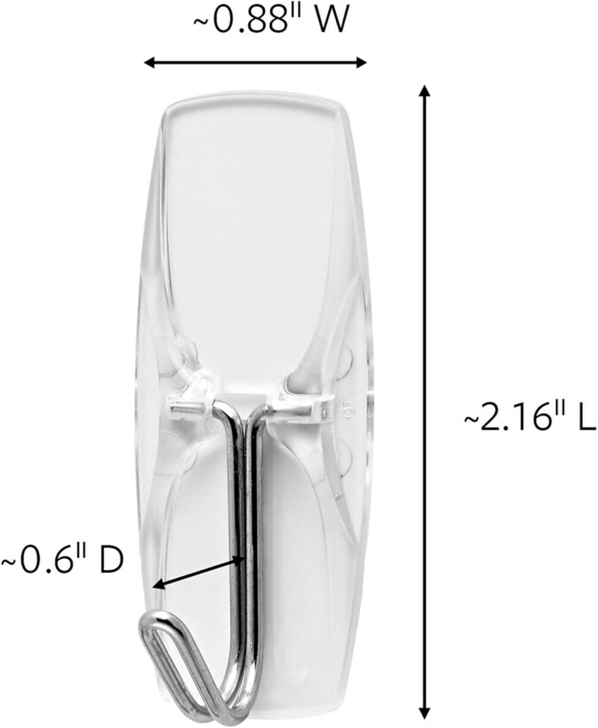 Command Medium Clear Wire Hooks, 6 Hooks, 8 Strips