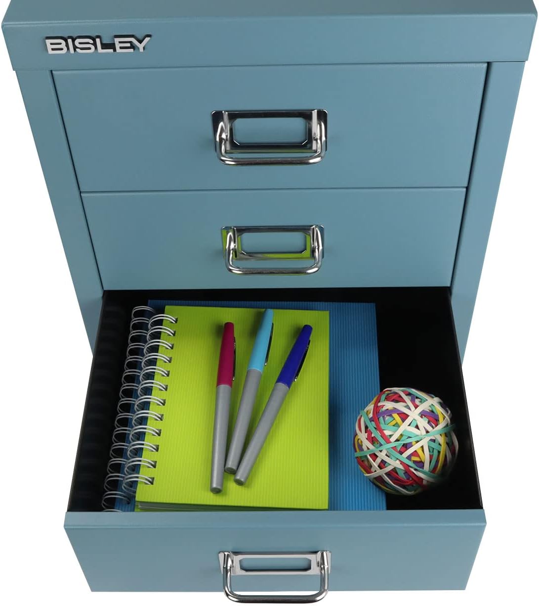 Bisley 3-Drawer Steel MultiDrawer Cabinet - Doulton Blue