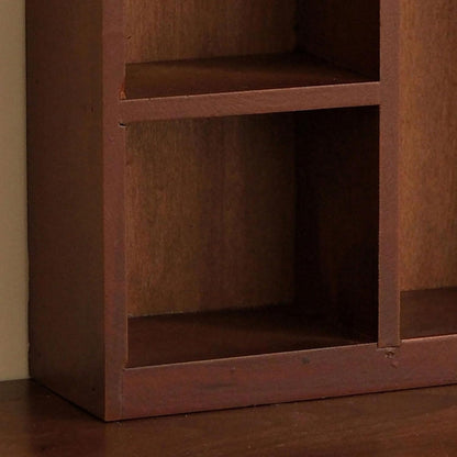 Vintage Wall Shelf, Desktop Storage Cabinet, White with Doors