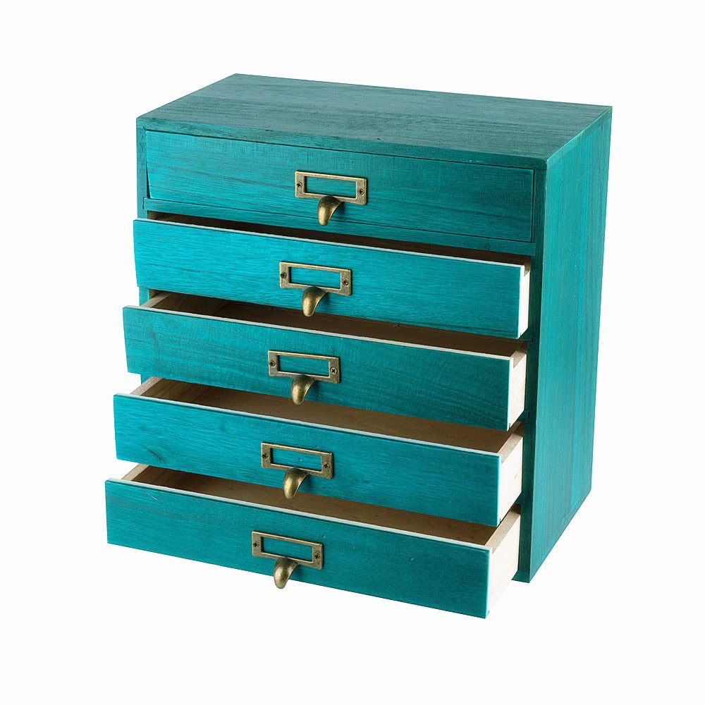 GoooodGIFT Wooden Drawers Large Wooden Box with Drawer, Black