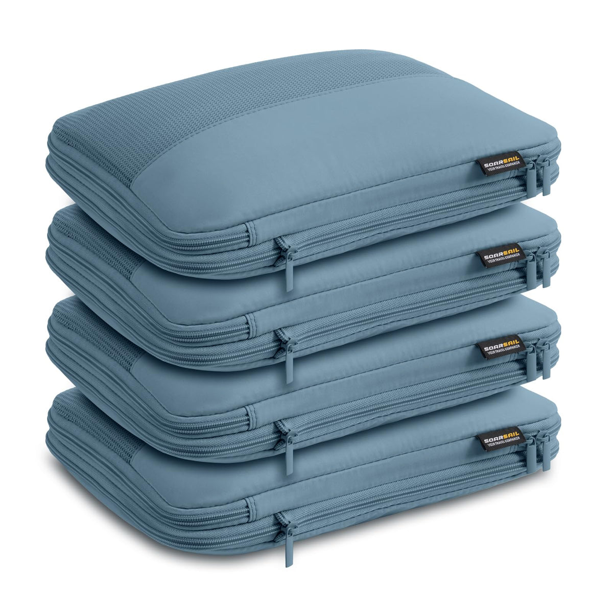 4 Piece Compression Packing Cubes for 3–7 Day Travel, Light Green