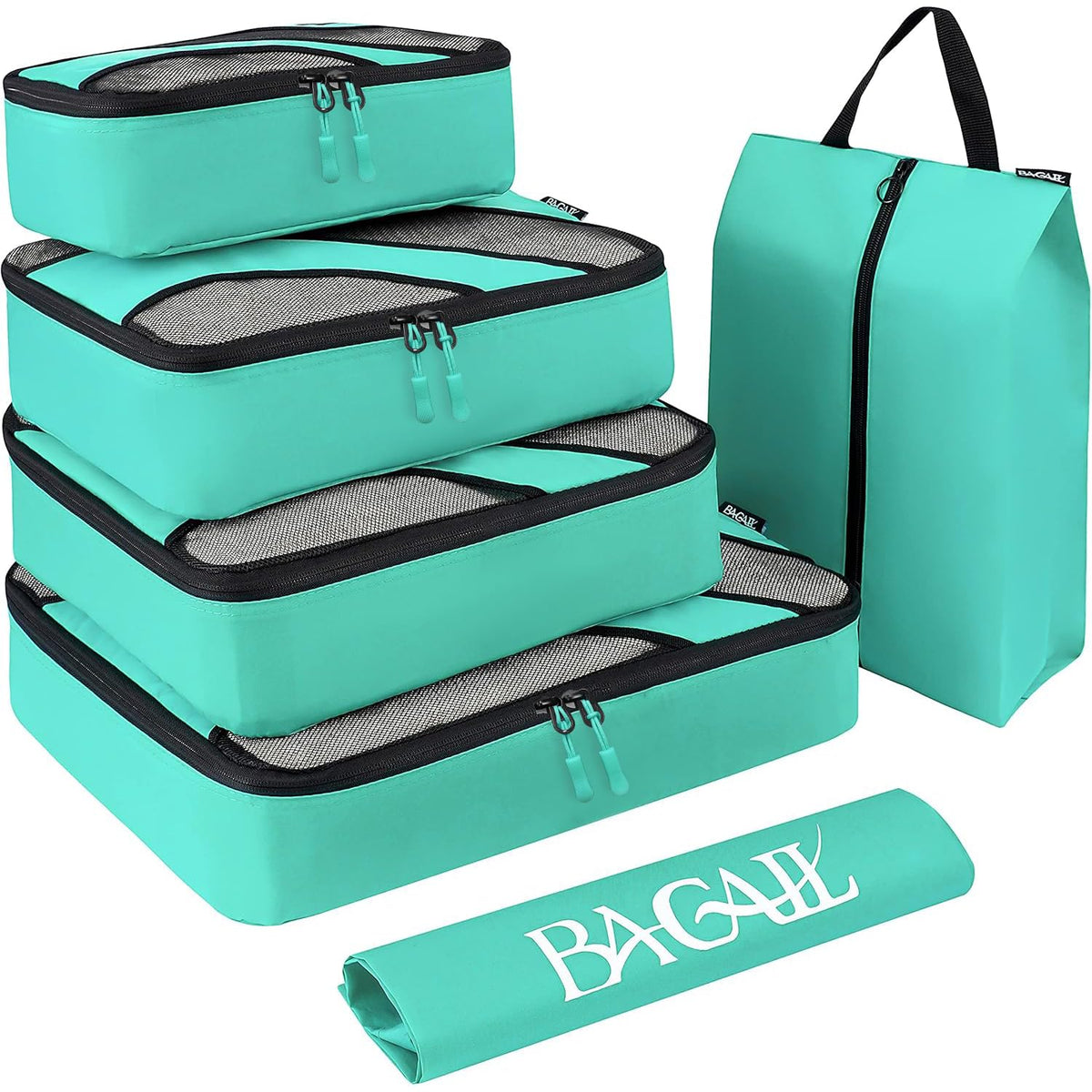 BAGAIL 6 Set Packing Cubes,Travel Luggage Packing Organizers