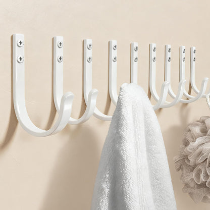 10-Pack 22LB Wall Hooks for Hanging Towel/Coat, White