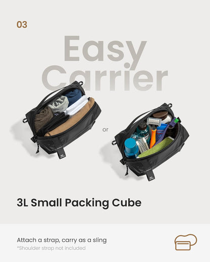 tomtoc 3 Set Packing Cubes for Travel, Compression Expandable Organizers