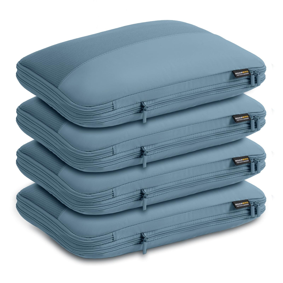 4 Piece Compression Packing Cubes for 3–7 Day Travel, Light Green