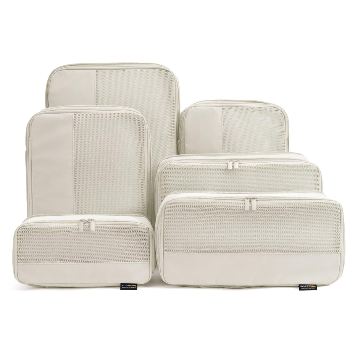 4 Piece Compression Packing Cubes for 3–7 Day Travel, Light Green