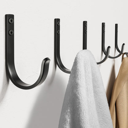 10-Pack 22LB Wall Hooks for Hanging Towel/Coat, White
