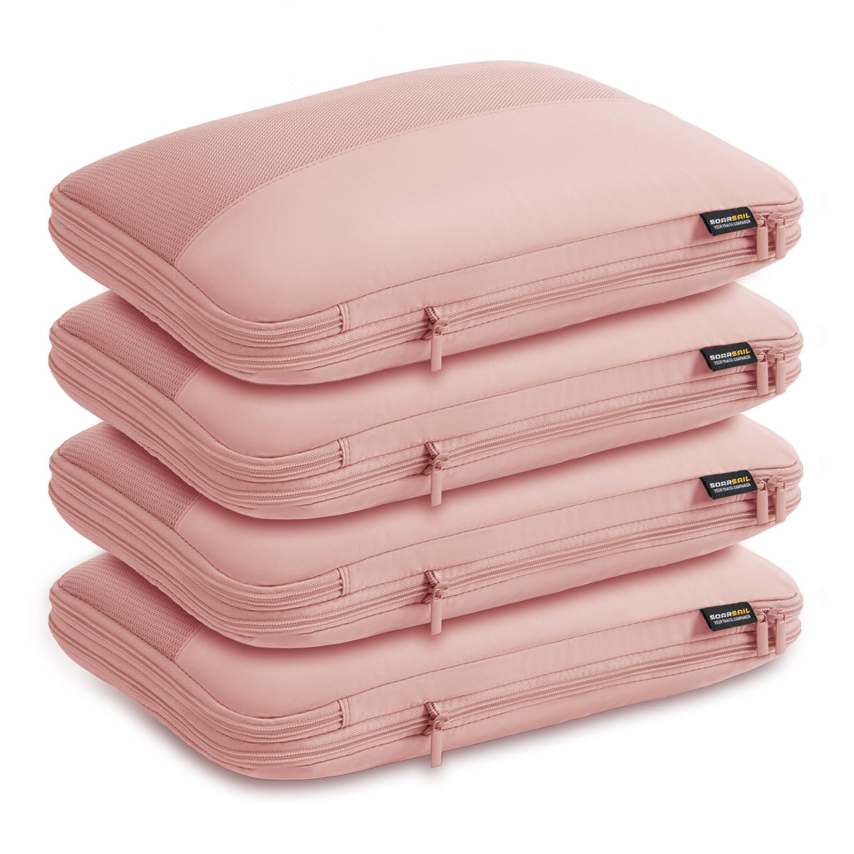 4 Piece Compression Packing Cubes for 3–7 Day Travel, Light Green