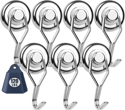 DIYMAG Magnetic Hooks,120LBS Heavy Duty 8 Pack 2026 Cruise Ship Essentials