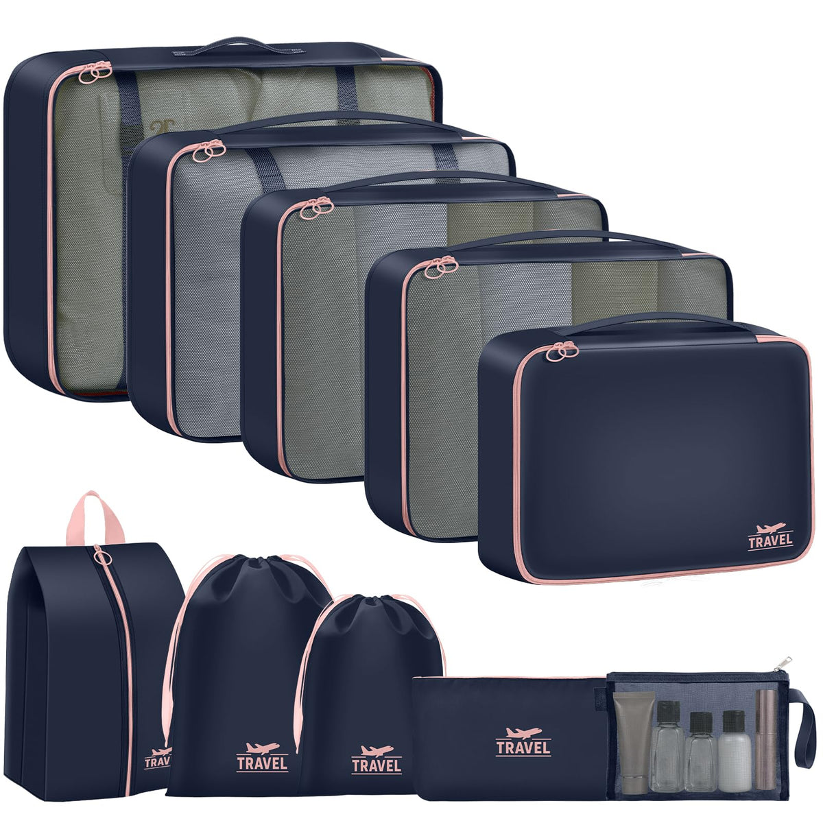 Packing Cubes for Travel 10 Set Luggage Organizer Bags