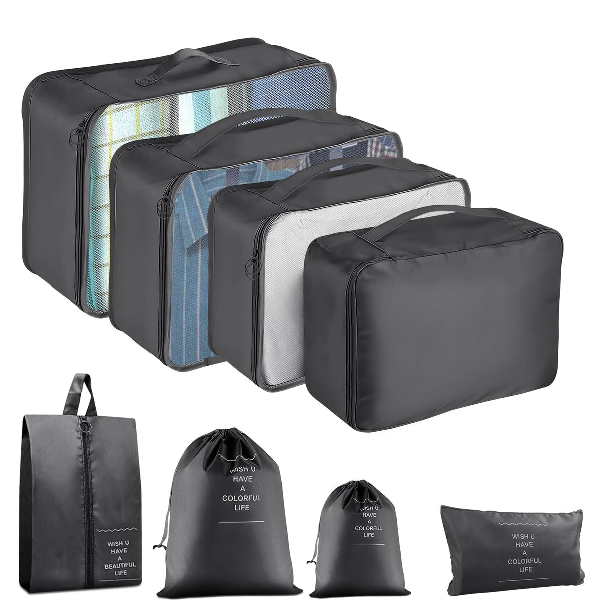 Packing Cubes for Travel 10 Set Luggage Organizer Bags
