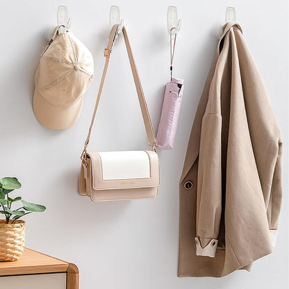 30 Large Hooks+36 Strips, Clear Utility Hooks with Removable Strips Damage-Free, Wall Hooks Heavy Duty for Hanging Home Decor, Value Pack