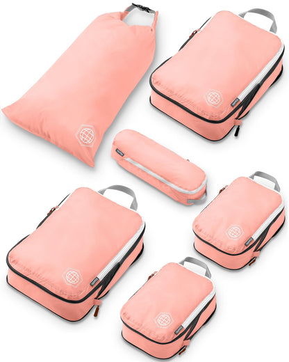 TRIPPED Travel Gear Compression Packing Cubes for Carry-On Travel 6-Pack