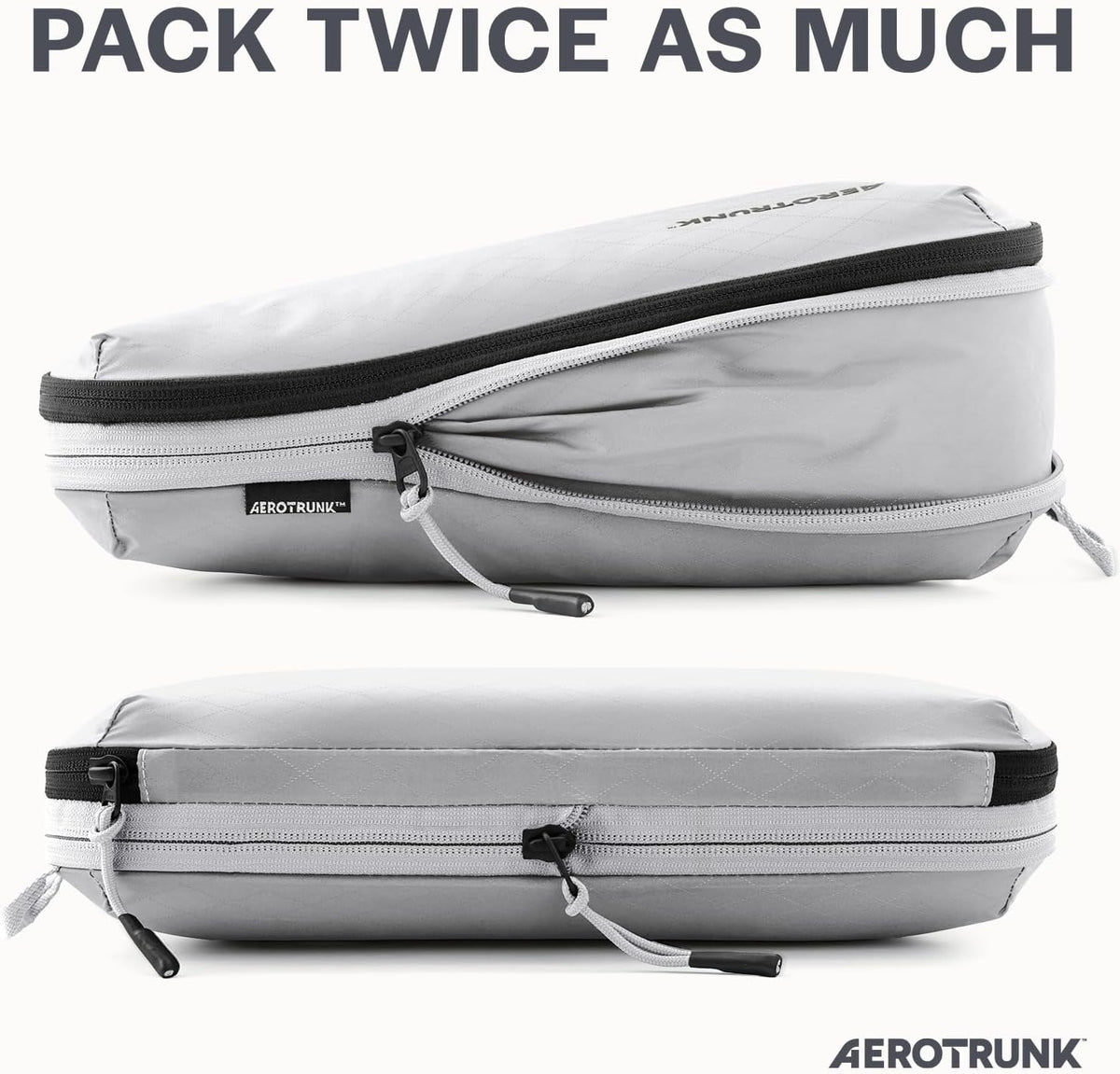 Aerotrunk Ultralight Compression Packing Cubes for Travel, 6-Pack, Grey
