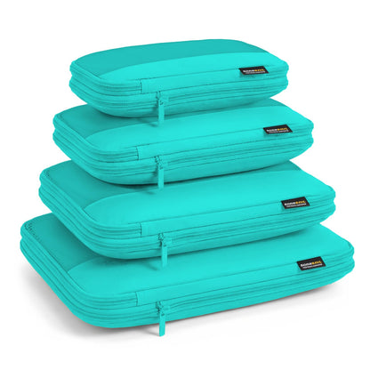 4 Piece Compression Packing Cubes for 3–7 Day Travel, Light Green