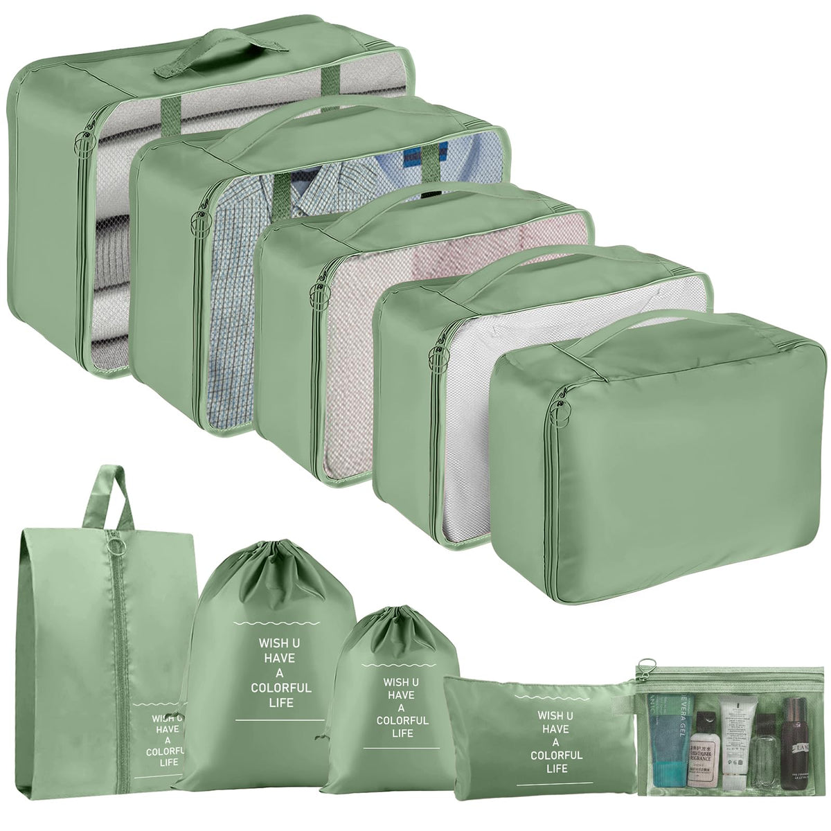Packing Cubes for Travel 10 Set Luggage Organizer Bags