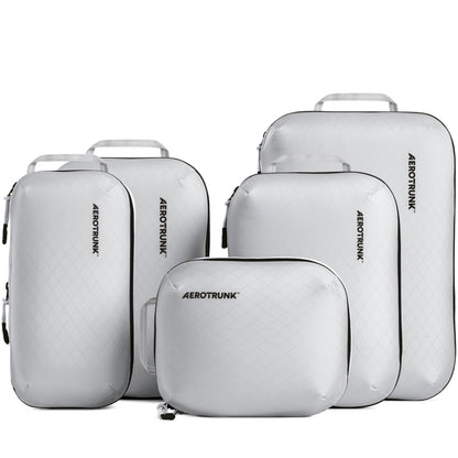 Aerotrunk Ultralight Compression Packing Cubes for Travel, 6-Pack, Grey