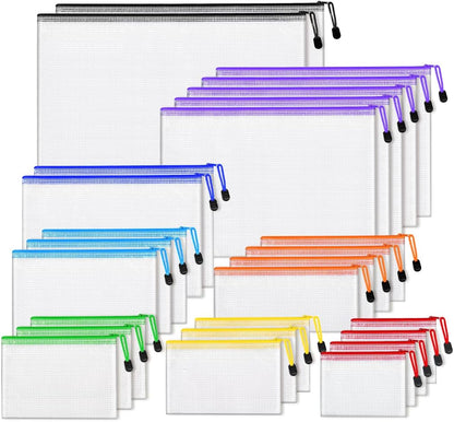 26pcs Mesh Zipper Pouch Bags, 8 Sizes Zippered Storage Bags for Organizing