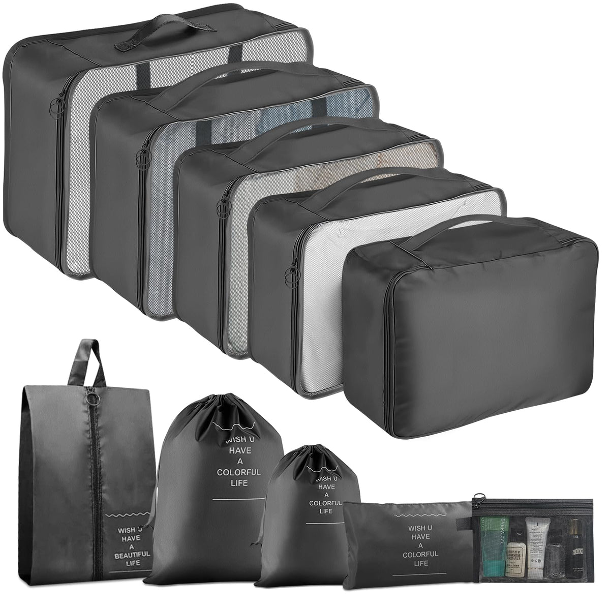 Packing Cubes for Travel 10 Set Luggage Organizer Bags