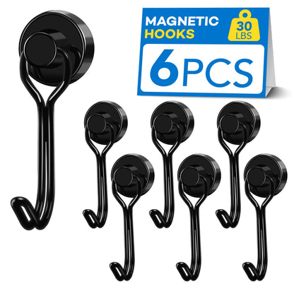LOVIMAG Magnetic Hooks Magnet Hook for Cruise Cabins Fridge 30LBS 6Pack