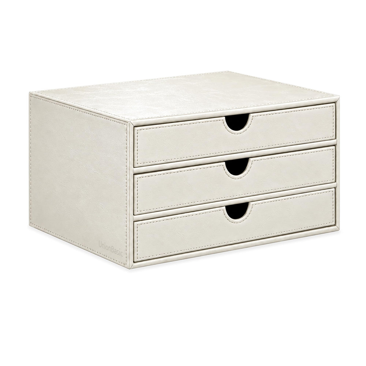 UnionBasic Document Organizer, 3-Drawer File Cabinet Document Storage Box, Office Desktop Filing Organizer, Black