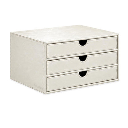 UnionBasic Document Organizer, 3-Drawer File Cabinet Document Storage Box, Office Desktop Filing Organizer, Black
