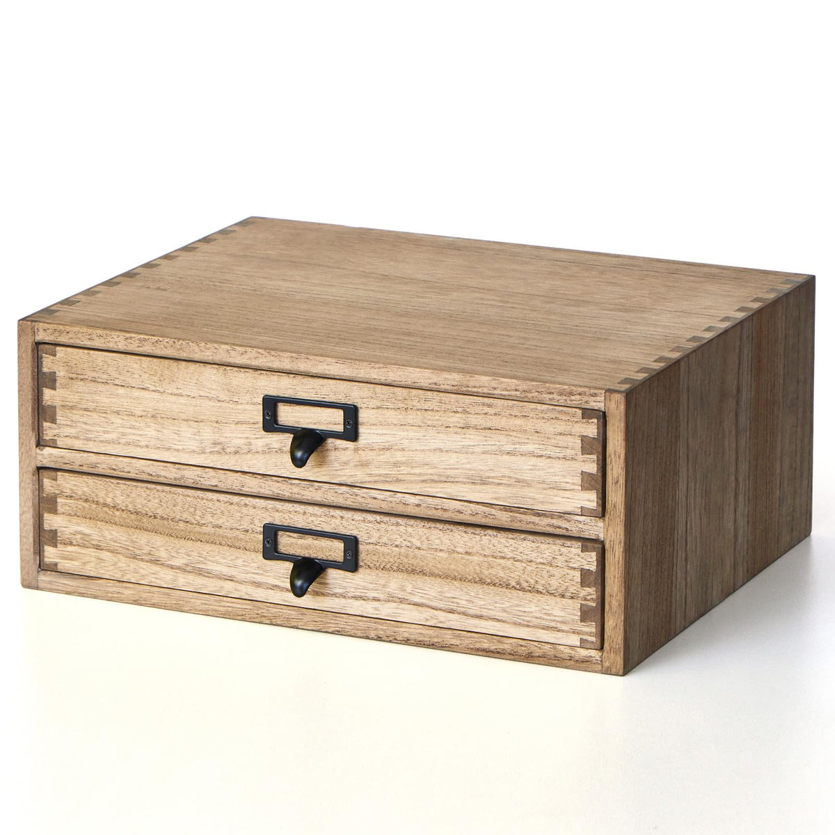 KIRIGEN Wood Desk Organizer with 4 Drawers, Desktop Storage, Brown 34-DBR