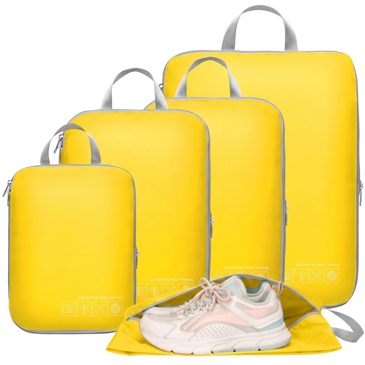 Cambond Compression Packing Cubes for Travel - Luggage Suitcase Organizer