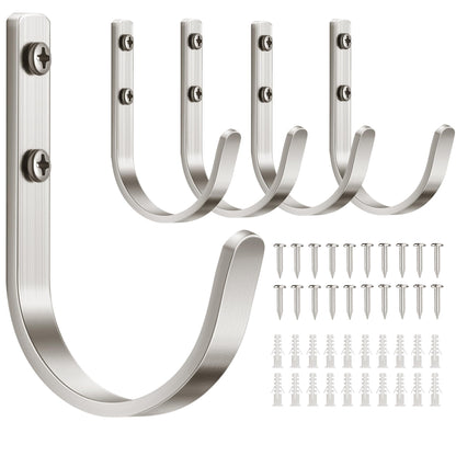 10-Pack 22LB Wall Hooks for Hanging Towel/Coat, White