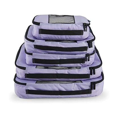 Travel Wise 5-Piece Packing Cubes Set Ripstop Nylon Pattern Design
