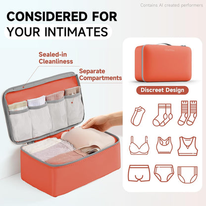 OlarHike Packing Cubes for Travel,Gifts for Women Mom,Anti-Tearing Suitcase Organizer for Luggage with Shoe & Hanging Toiletry Bag,Vacation Essentials & Accessories for Cruise Ship,11 Set,Orange